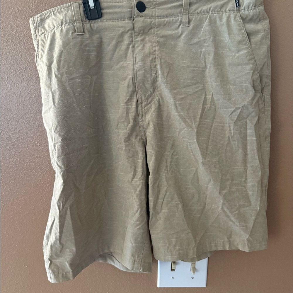 Hurley Khaki Hybrid Shorts - Sz 36 GUC